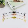 Loghot 10PCS Metal Underwear Rack Durable Bra Pants Clothes Hangers Hook with Non Slip Clips for Lingerie Shop Display (Gold, black, rose gold)