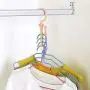shlutesoy Plastic 5 Circle Anti-Slip Windproof Coat Clothes Hanger Buckle Rack Organizer Pink shlutesoy Plastic 5 Circle Anti-Slip Windproof Coat Clothes Hanger Buckle Rack Organizer Pink
