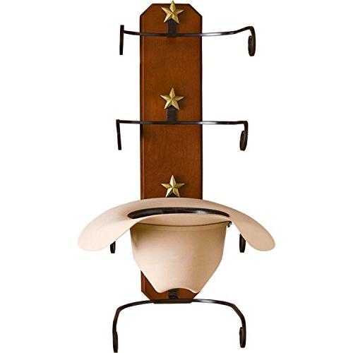 BB Ranch Unisex Birch Wood Cowboy Hat Rack Brown One Size
