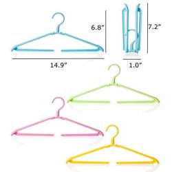 In kds Clothes Hanger Drying Racks Foldable Portable Lightweight Handy Home Outdoor Travel Random Colors (pack of 8)