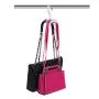 Cinlv 3pcs Hanging Purse Rack Handbag Closet Organizer Storage for Purses, Handbags, Satchels, Backpacks, Scarves
