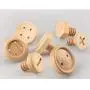 Nordic Wooden Dot Hooks Screws Shape Wall Clothes Hanger Buttons Shape Coat Rack for Bag Home Decorative Clothes Rack,3Pcs-Set