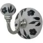 Indianshelf Handmade 1 Artistic Vintage Black Ceramic Floral Coat Hooks Hangers/Wall Hooks for Clothes Indianshelf Handmade 1 Artistic Vintage Black Ceramic Floral Coat Hooks Hangers/Wall Hooks for Clothes