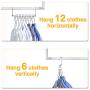 HOUSE DAY Metal Magic Hangers Space Saving Clothes Hangers Organizer Smart Closet Space Saver Pack of 12