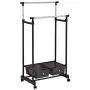 ReunionG Adjustable Double Garment Rack for Hanging Clothes Hanger Stand Organizer with Wheels, Drawers and Shelves (28&quotx17&quotx63")