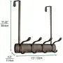 mDesign Decorative Over Door 8 Hook Metal Storage - Long Easy Reach Organizer Rack for Jackets, Coats, Hoodies, Hats, Scarves, Purses, Leashes, Bath Towels, Robes, Men, Womens Clothing - Bronze mDesign Decorative Over Door 8 Hook Metal Storage - Long Easy Reach Organizer Rack for Jackets, Coats, Hoodies, Hats, Scarves, Purses, Leashes, Bath Towels, Robes, Men, Womens Clothing - Bronze