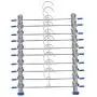 10 Pcs Stainless Steel Trouser Hanger Rack Coat Pants Skirt Hangers Clothes Stand Holder with 2 Adjustable Non-Slip Clips 28cm 10 Pcs Stainless Steel Trouser Hanger Rack Coat Pants Skirt Hangers Clothes Stand Holder with 2 Adjustable Non-Slip Clips 28cm