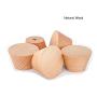 Wall Mounted Decorative Wooden Coat Hook Hat Rack Headphone Scarves Clothes Hanger Organizer Beech,Round,2.36inch,Pack of 3