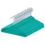 TQVAI 50 Pack Baby Velvet Clothes Hangers Non Slip Space Saver, Bright Teal