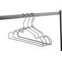 KOOBAY 30Pack 16.5inch Silver Aluminum Laundry Wire Clothes Shirt Coat Suit Hangers with PVC-Coated and Notches