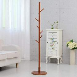 MAFYU Coat Rack European Solid Wood Floor Hanger Hanger Simple Bedroom Clothes Storage Rack Living Room Drying Hanger