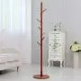 MAFYU Coat Rack European Solid Wood Floor Hanger Hanger Simple Bedroom Clothes Storage Rack Living Room Drying Hanger