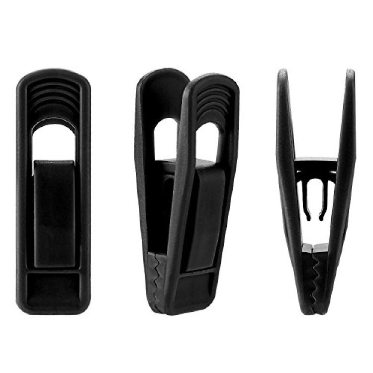 Corodo Plastic Hanger Clips, Black Strong Pinch Grip Clips for Use with  Slim-line Clothes Velvet