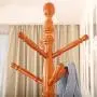 HGXC Solid Wood Coat Rack, Creative Floor-Standing Bedroom Hanger Porch Hanger Wood Color/White Clothes Hook (Color : Wood Color) HGXC Solid Wood Coat Rack, Creative Floor-Standing Bedroom Hanger Porch Hanger Wood Color/White Clothes Hook (Color : Wood Color)