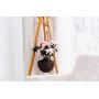 Hanging Flower Pot Balcony Brown Plastic Rattan Design Hanging Bowl Hanging Hanging Pile Bag 2 Planting Basketball-Shaped Hanging Basket Modern Decorative Hanger