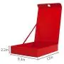 VPACK Files Storage Organizer Boxes, Flip Up Design Easy Clean Filing & Storage Office File Holder Boxes with Lip for Letters, Files, Documents, Papers (Red) VPACK Files Storage Organizer Boxes, Flip Up Design Easy Clean Filing & Storage Office File Holder Boxes with Lip for Letters, Files, Documents, Papers (Red)