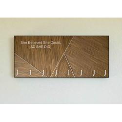 Race Medal Holder/Running Medal Hanger - SHE BELIEVED SHE COULD SO SHE DID- Wood Wall Mounted Medal Organizer. CUSTOMIZATION Available