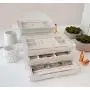 HerFav Jewelry Boxes for Women with 3 Drawers, Velvet Jewelry Organizer for Earring Bangle Bracelet Necklace and Rings Storage Clear Acrylic Jewelry case HerFav Jewelry Boxes for Women with 3 Drawers, Velvet Jewelry Organizer for Earring Bangle Bracelet Necklace and Rings Storage Clear Acrylic Jewelry case
