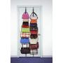 Perfect Curve BragRack18 Over-The-Door Purse Organizer, Two Straps, Holds Up To 18 Bags, Black