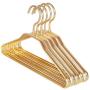 10pcs Random Color Clothes Hangers Aluminum Metal Luxury Anti-Rust Shirts Dress Coat Rack Waterproof Hangers Rack