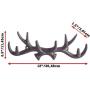 Comfify Vintage Cast Iron Deer Antlers Wall Hooks Antique Finish Metal Clothes Hanger Rack w/Hooks | Includes Screws and Anchors | in Rust Brown (Antlers Hook CA-1507-26)