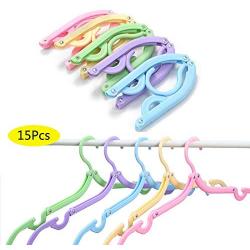 YABOO 15Pcs Folding Travel Hangers Portable Clothes Hangers for Home Travel Camping (15Pcs)