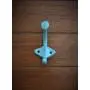 Classic Dual Wall Hook, Small Coat Hanger, Vintage Teal or Pick Color, Handpainted Cast Iron, Vintage Style, For Bathroom Towels, Keys, Robes, Purses