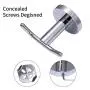 HomGif Double Robe Hook Coat Towel Hat Hanger Heavy Duty Wall Mount for Bathroom and Bedroom SUS 304 Stainless Steel Bright Polished