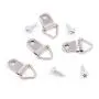 Rustark 110Pcs Small Triangle Ring Picture Hangers Frame Hanging Hangers Single Hole with Screws for Wooden Frame and Cross stitch
