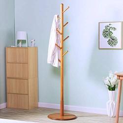 YMJ New Solid Wood Coat Racks, Bedroom Multi-Hook Tree Hat Hanger European-Style Grounds Clothes Rail Creative Hat Clothes Stand Disc Coat Racks