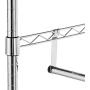 AmazonBasics Double Hanging Rod Garment Rolling Closet Organizer Rack, Chrome