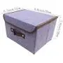 Foldable Storage Bins Storage Cubes Boxes with Lids and Handles Linen Fabric Durable Basket Containers Organizerfor Home, Office, Nursery, Closet, Bedroom, Set of [2-Size]