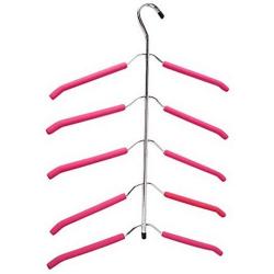 2pcs Color Random Multilayer Fish Bone Shape Stainless Steel Clothing Storage Racks Clothes Hanger Storage Holder Wardrobe Laundry Drying Rack