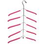 2pcs Color Random Multilayer Fish Bone Shape Stainless Steel Clothing Storage Racks Clothes Hanger Storage Holder Wardrobe Laundry Drying Rack