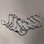 20x Stainless S Hooks Kitchen Pot Pan Hanging Hanger Clothes Storage Rack (Silver)