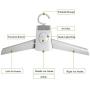 DESTINLEE Portable Folding Dryer Hanger - Compact Electric Clothes Dryer Electric Hanger for Traveling Foldable Clothes Drying Rack Rone Life