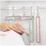 10pcs Space Saving Hangers Multi-Functional 9 in 1 Magic Clothes Hangers Closet Organizer Foldable Random Color 10pcs Space Saving Hangers Multi-Functional 9 in 1 Magic Clothes Hangers Closet Organizer Foldable Random Color