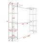 CoziNest Expandable Closet Organizer Free Standing Clothes Hanger Rack Shelves Heavy Duty