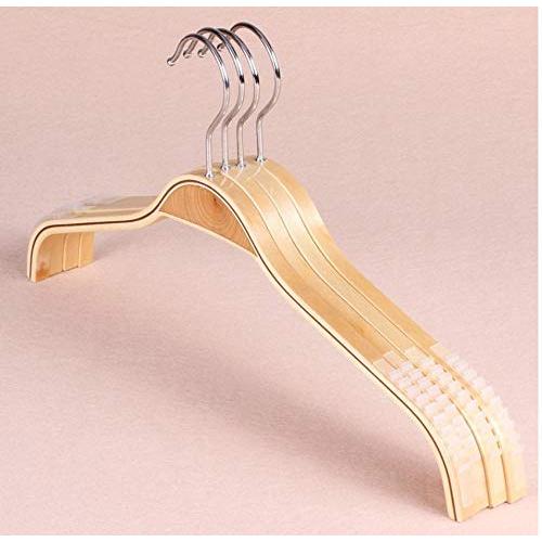 10pcs 40cm Wooden Hangers for Adults Clothes,Hanger Non-Slip Wood Skirt Hangers Custom Hanger