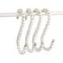 RuiLing 5-Pack White Pearl Beads Hanging S Hooks S Shape Non-Slip Ornament Hook- S Shaped Creativity S Hooks, for Closets, Wardrobe, Clothing Shop, Shopping Mall