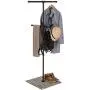 MyGift Industrial Pipe Clothing Display Stand with Vintage Gray Wood Base MyGift Industrial Pipe Clothing Display Stand with Vintage Gray Wood Base
