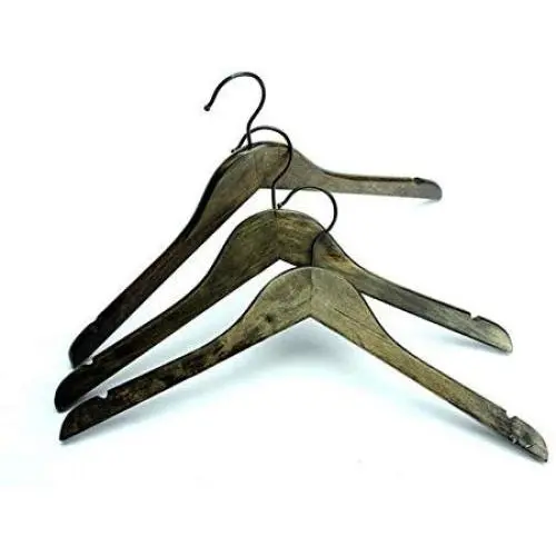 DNJKSA Walnut Wood Shirts Hanger for Clothes Shop (6 Pieces/lot) DNJKSA Walnut Wood Shirts Hanger for Clothes Shop (6 Pieces/lot)