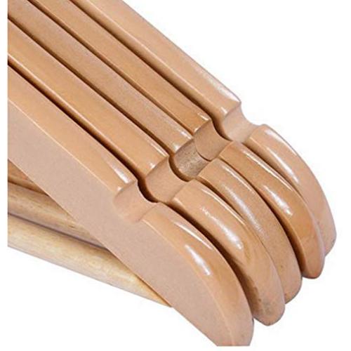 10 pcs Adult Wooden Clothes Hangers Hotel Closet Storage Solid Wood Suit Hanger Sturdy Pants Rack