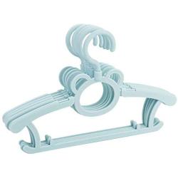 Iddefee Clothes Hanger Pack of 20 Adjustable Plastic Hangers for Kids Cloth Closet Organizer Blue and Pink Pants Hangers (Color : Blue, Size : 2818cm)