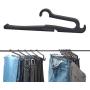 Yuanzhou 5PCS Clothes Hangers Hurdle Portable Closet Organizer Hanger Rack Room Space Saving Magic Rack for Pants Coat, Black