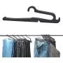ZHONGLI 5PCS Hurdle Clothes Hangers Portable Closet Organizer Coat Hanger Rack Room Space Saving Magic Curve Rack for Pants Ties Clothes