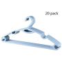 PUEEPDEE Hangers Plastic Hangers Clothing Pants Skirt Hangers Suit Clothes Hangers Everyday Standard Use Clothing Hangers 20 Pack Suit/Shirt/Dress Hangers (Color : Blue, Size : 40X18CM)