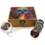 Herb Stash Boxes Set All in One Combo, Metal Grinder, Storage Jar, label- Skull (Skull)