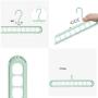SANDY ANANKE 10 Packs Space Saving Clothes Hangers, Multi Port Hanger Organizer with 9 Slots for Heavy Clothes, Shirts Pants Dresses Coats, Four Colors