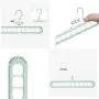 SANDY ANANKE 10 Packs Space Saving Clothes Hangers, Multi Port Hanger Organizer with 9 Slots for Heavy Clothes, Shirts Pants Dresses Coats, Four Colors